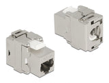 Delock Keystone Modul RJ45 Buchse zu LSA Cat.6A 180° werkzeugfrei Metall