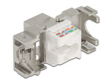 Delock Keystone Modul RJ45 Buchse zu LSA Cat.6A 180° werkzeugfrei Metall