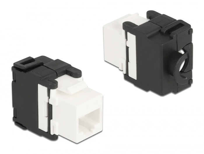 Delock Keystone Modul RJ45 Buchse zu LSA Cat.6A 180° werkzeugfrei