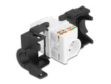 Delock Keystone Modul RJ45 Buchse zu LSA Cat.6A 180° werkzeugfrei