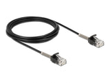 Delock Kabel RJ45 Stecker zu RJ45 Stecker mit Knickschutz Cat.6A 3 m schwarz