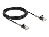 Delock Kabel RJ45 Stecker zu RJ45 Stecker mit Knickschutz Cat.6A 5 m schwarz