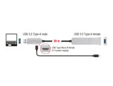 Delock Aktives Optisches Kabel USB 5 Gbps Typ-A Stecker zu Typ-A Buchse 20 m