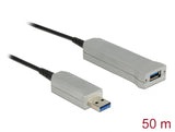 Delock Aktives Optisches Kabel USB 5 Gbps Typ-A Stecker zu Typ-A Buchse 50 m