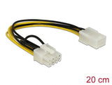 Delock Stromkabel PCI Express 6 Pin Buchse > PCI Express 8 Pin Stecker 20 cm