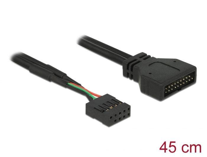 Delock Kabel USB 2.0 Pin Header Buchse > USB 3.0 Pin Header Stecker 45 cm