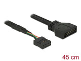 Delock Kabel USB 2.0 Pin Header Buchse > USB 3.0 Pin Header Stecker 45 cm
