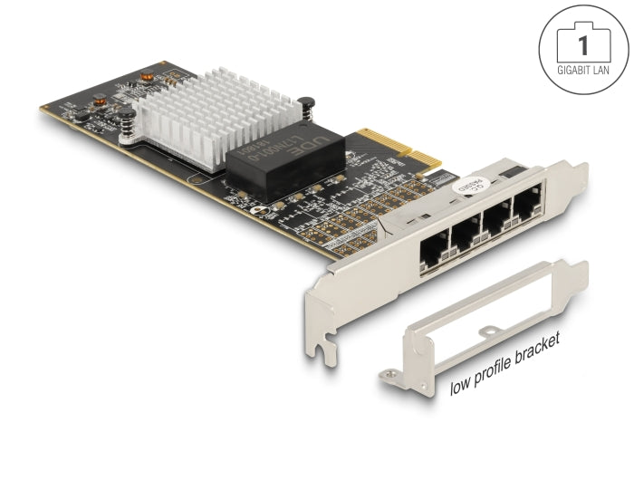 Delock PCI Express x4 Netzwerkkarte Gigabit LAN 4 x RJ45 i350