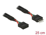 Delock USB 2.0 10 Pin Verlängerungskabel Pfostenstecker > Pfostenbuchse 25 cm