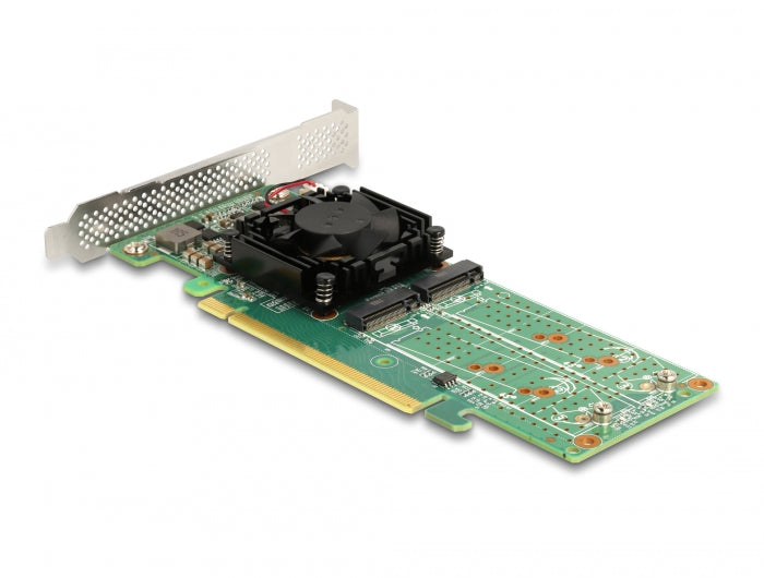 Delock PCI Express x16 Karte zu 4 x intern NVMe M.2 Key M - Low Profile Formfaktor