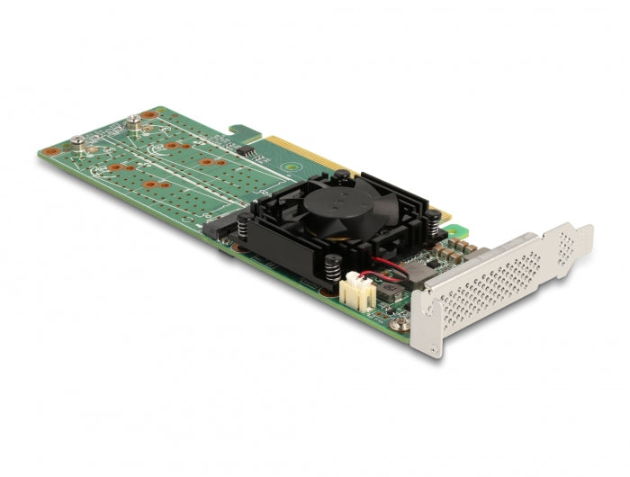 Delock PCI Express x16 Karte zu 4 x intern NVMe M.2 Key M - Low Profile Formfaktor