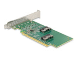 Delock PCI Express 4.0 x16 Karte zu 4 x SFF-8639 NVMe - Bifurcation - Low Profile Formfaktor