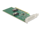 Delock PCI Express 4.0 x16 Karte zu 4 x SFF-8639 NVMe - Bifurcation - Low Profile Formfaktor