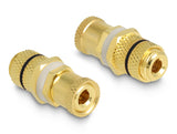 Delock Audio Adapter Polklemme zu Polklemme zum Einbau, Farbring schwarz