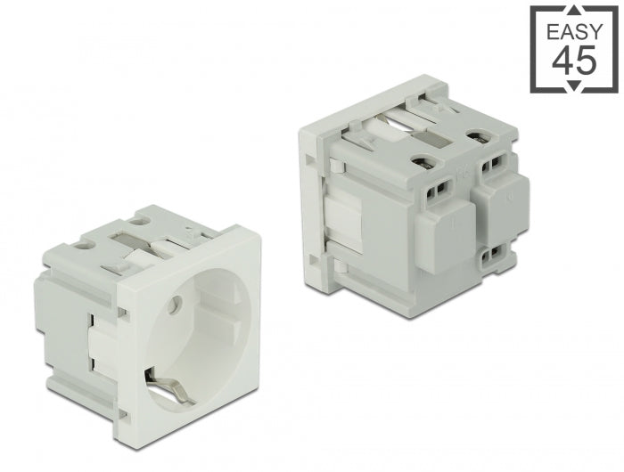 Delock Easy 45 Schutzkontakt-Steckdose 45 x 45 mm