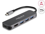 Delock 3 Port USB Hub und 4K HDMI Ausgang mit USB Type-C™ Anschluss und PD 85 Watt