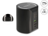 Delock USB und kabelloses Ladegerät 1 x USB Type-C™ PD + 2 x USB Typ-A mit 58 W
