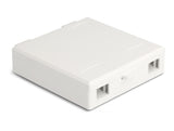 Delock LWL Anschlussdose zur Wandmontage für 2 x SC Simplex oder LC Duplex weiß