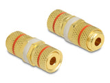 Delock Audio Adapter Polklemme zu Polklemme zum Einbau, Farbring rot