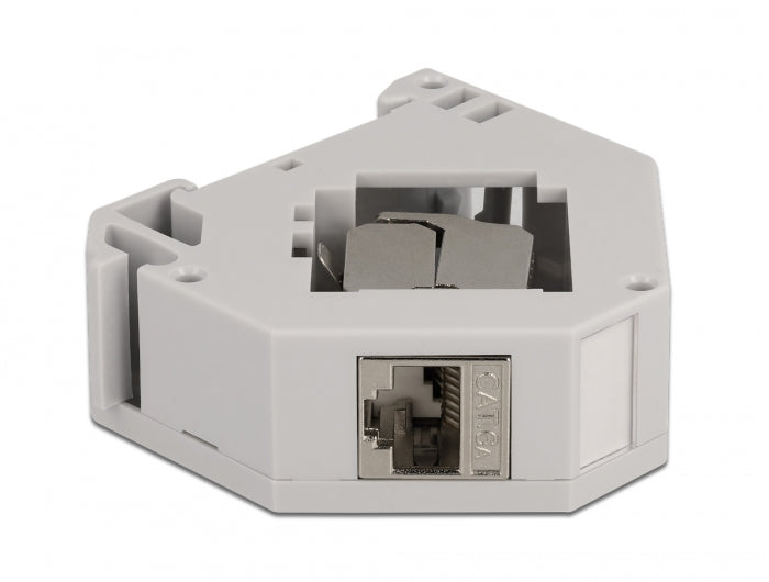 Delock Hutschienenadapter mit Keystone Modul RJ45 Buchse Cat.6A LSA