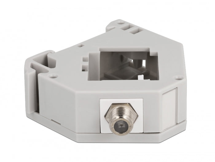 Delock Hutschienenadapter mit Keystone F Buchse zu F Buchse