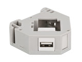 Delock Hutschienenadapter mit Keystone USB 2.0 Typ-A Buchse zu USB 2.0 Typ-A Buchse