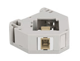 Delock Hutschienenadapter mit Keystone SC Simplex Buchse zu SC Simplex Buchse beige