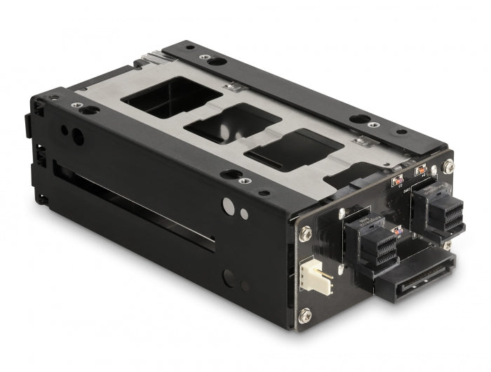 Delock Slim Bay Wechselrahmen für 2 x 2.5″ U.2 NVMe SSD mit 5.25″ Rahmen
