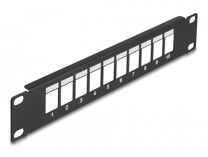 Delock 10″ Keystone Patchpanel 10 Port schwarz
