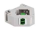Delock Hutschienenadapter mit Keystone LC Duplex Buchse zu LC Duplex Buchse grün