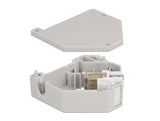 Delock Hutschienenadapter mit Keystone LC Duplex Buchse zu LC Duplex Buchse beige