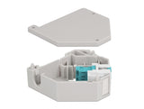 Delock Hutschienenadapter mit Keystone LC Duplex Buchse zu LC Duplex Buchse aqua