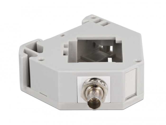 Delock Hutschienenadapter mit Keystone ST Simplex Buchse zu ST Simplex Buchse