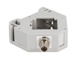 Delock Hutschienenadapter mit Keystone ST Simplex Buchse zu ST Simplex Buchse
