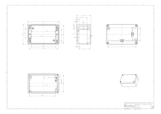 SPELSBERG Abzweigdose Klemme IP66 4qmm ALR 1308-4² 80x125x57mm rechteck Alu