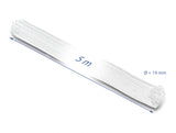 Delock Geflechtschlauch selbstschließend 5 m x 19 mm weiß