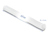 Delock Geflechtschlauch selbstschließend 10 m x 13 mm weiß