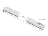Delock Geflechtschlauch mit Reißverschluss hitzebeständig 1 m x 20 mm weiß