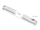 Delock Geflechtschlauch mit Reißverschluss hitzebeständig 1 m x 50 mm weiß