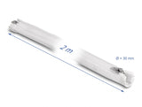 Delock Geflechtschlauch mit Reißverschluss hitzebeständig 2 m x 30 mm weiß