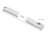Delock Geflechtschlauch mit Reißverschluss hitzebeständig 3 m x 30 mm weiß