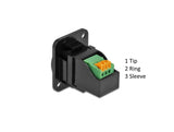 Delock D-Typ Modul 3,5 mm 3 Pin Klinkenbuchse zu Terminalblock