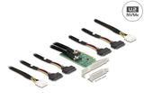 Delock PCI Express 4.0 x16 Karte zu 4 x SFF-8639 NVMe - Bifurcation - Low Profile Formfaktor