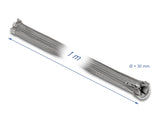 Delock Geflechtschlauch mit Reißverschluss hitzebeständig 1 m x 30 mm grau