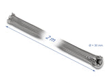 Delock Geflechtschlauch mit Reißverschluss hitzebeständig 2 m x 30 mm grau