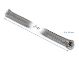 Delock Geflechtschlauch mit Reißverschluss hitzebeständig 2 m x 50 mm grau