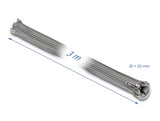 Delock Geflechtschlauch mit Reißverschluss hitzebeständig 3 m x 20 mm grau