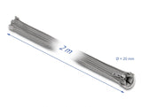 Delock Geflechtschlauch mit Reißverschluss hitzebeständig 2 m x 20 mm grau