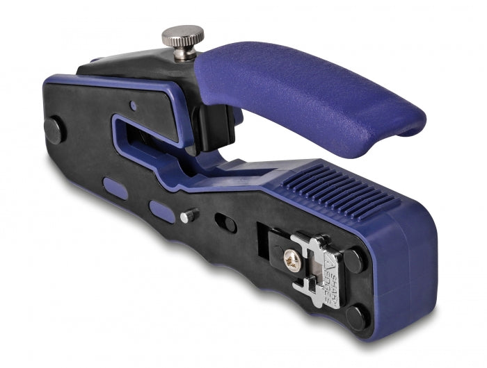 Delock Crimpzange für 8P/ RJ45 Modularstecker mit Klinge und Abisolierer (Easy-Connect)