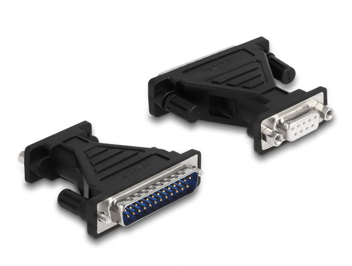 Delock Adapter USB 2.0 Typ-A zu 1 x Seriell RS-232 D-Sub 9 + Adapter D-Sub 25